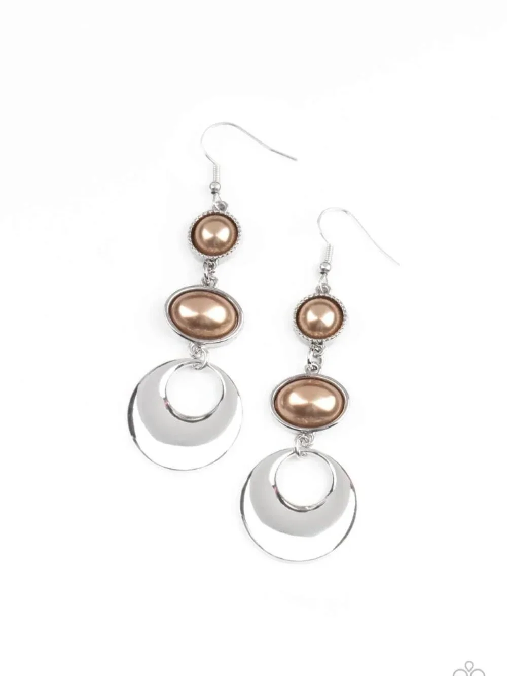 Paparazzi Jewelry Accessories Bubbling To The Surface - Brown Earrings Vintage